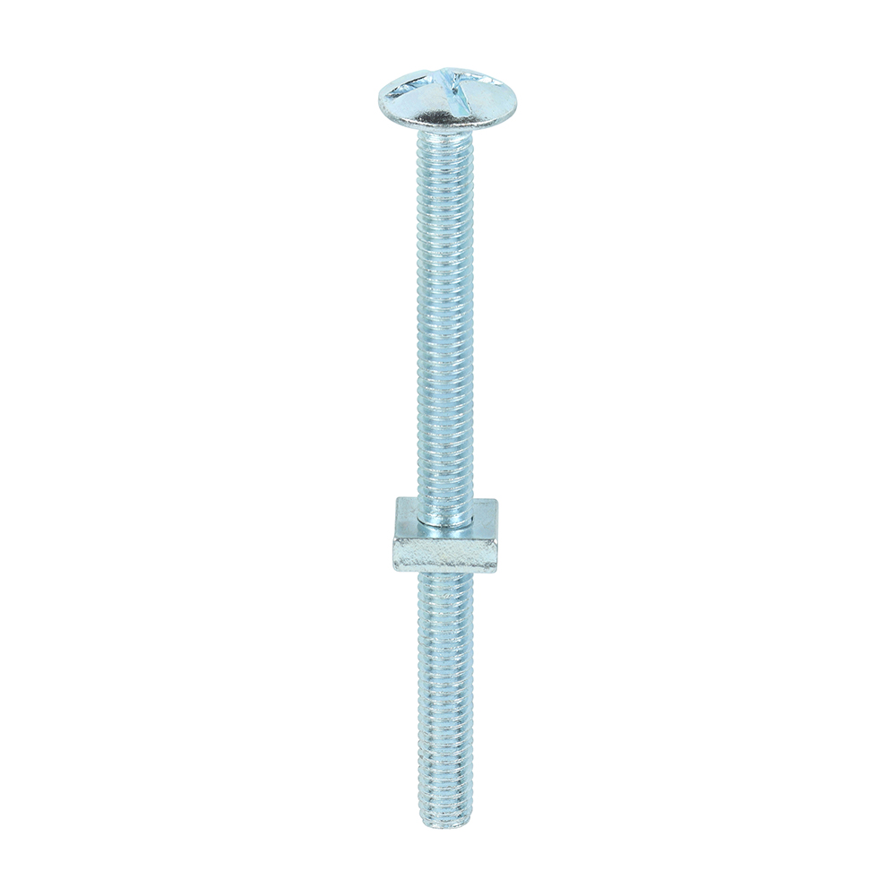 Roofing Bolts & Square Nuts Silver - M6 x 80