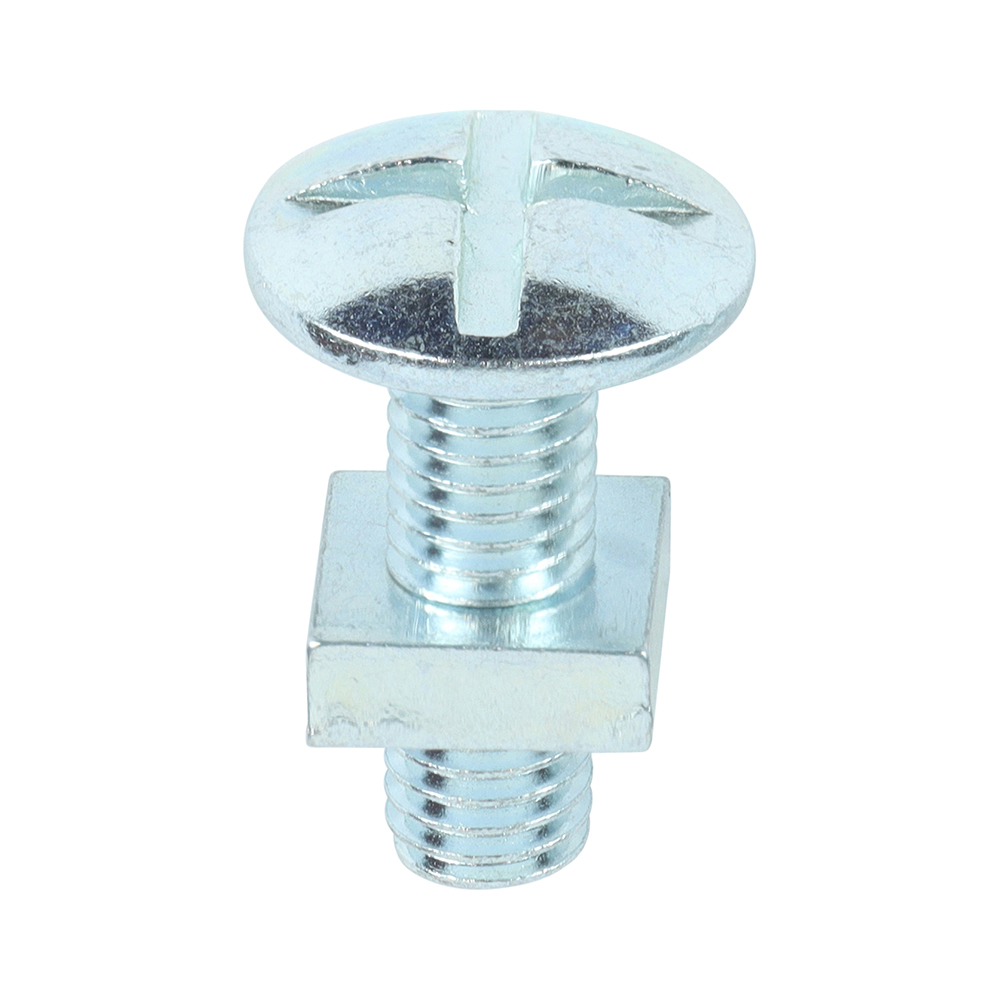Roofing Bolts & Square Nuts Silver - M8 x 25