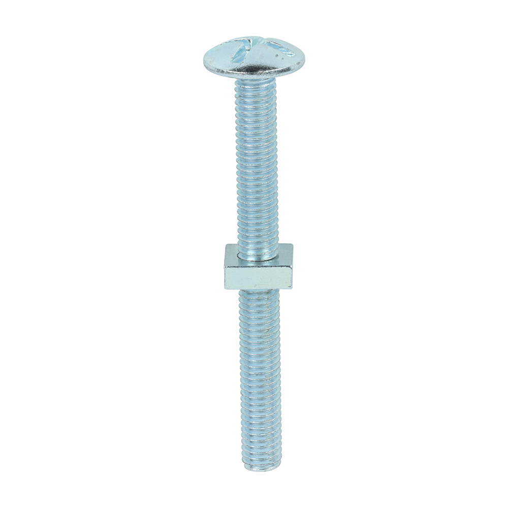 Roofing Bolts & Square Nuts Silver - M8 x 80