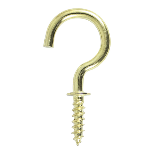 Cup Hooks Round Electro Brass - 25mm