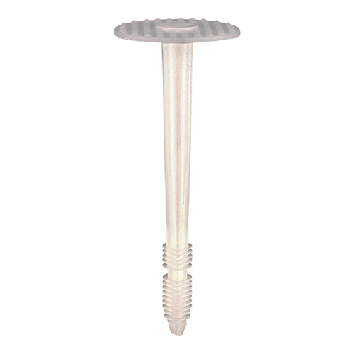 Plastic Insulation Fixings White - 8.0 x 90