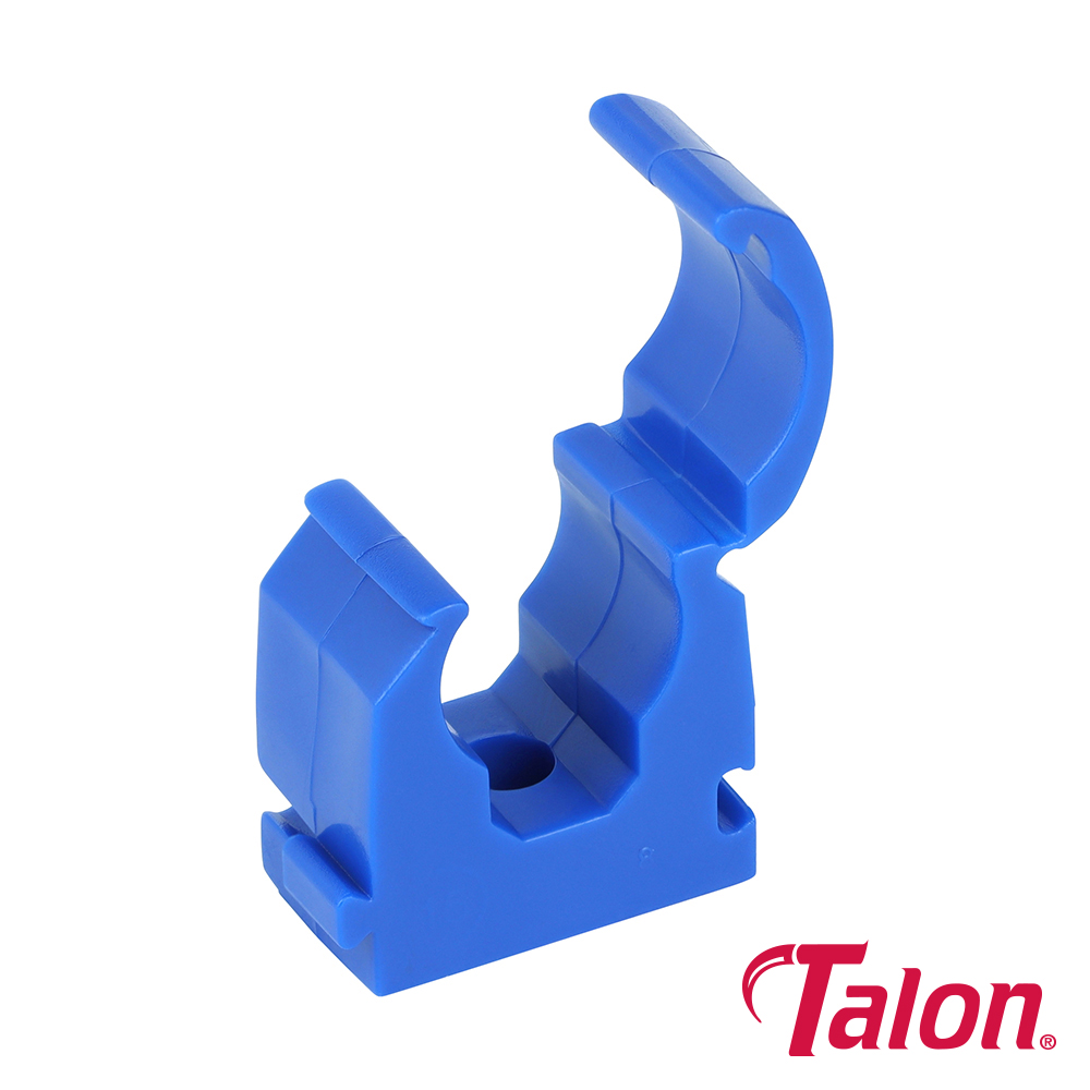 Single Hinged ID Pipe Clips Blue - 15mm