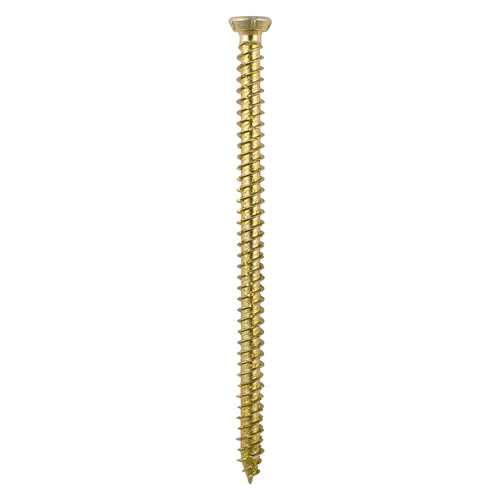 Concrete Screws Flat Countersunk Gold - 7.5 x 70