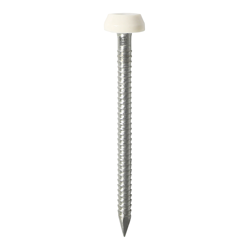 TIMCO Polymer Headed Pins A4 Stainless Steel White - 25mm