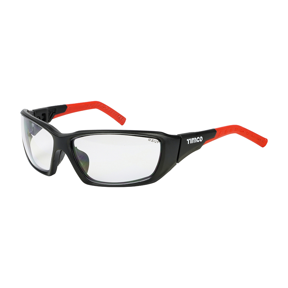 Sport Style Adjustable Safety Glasses Clear - One Size