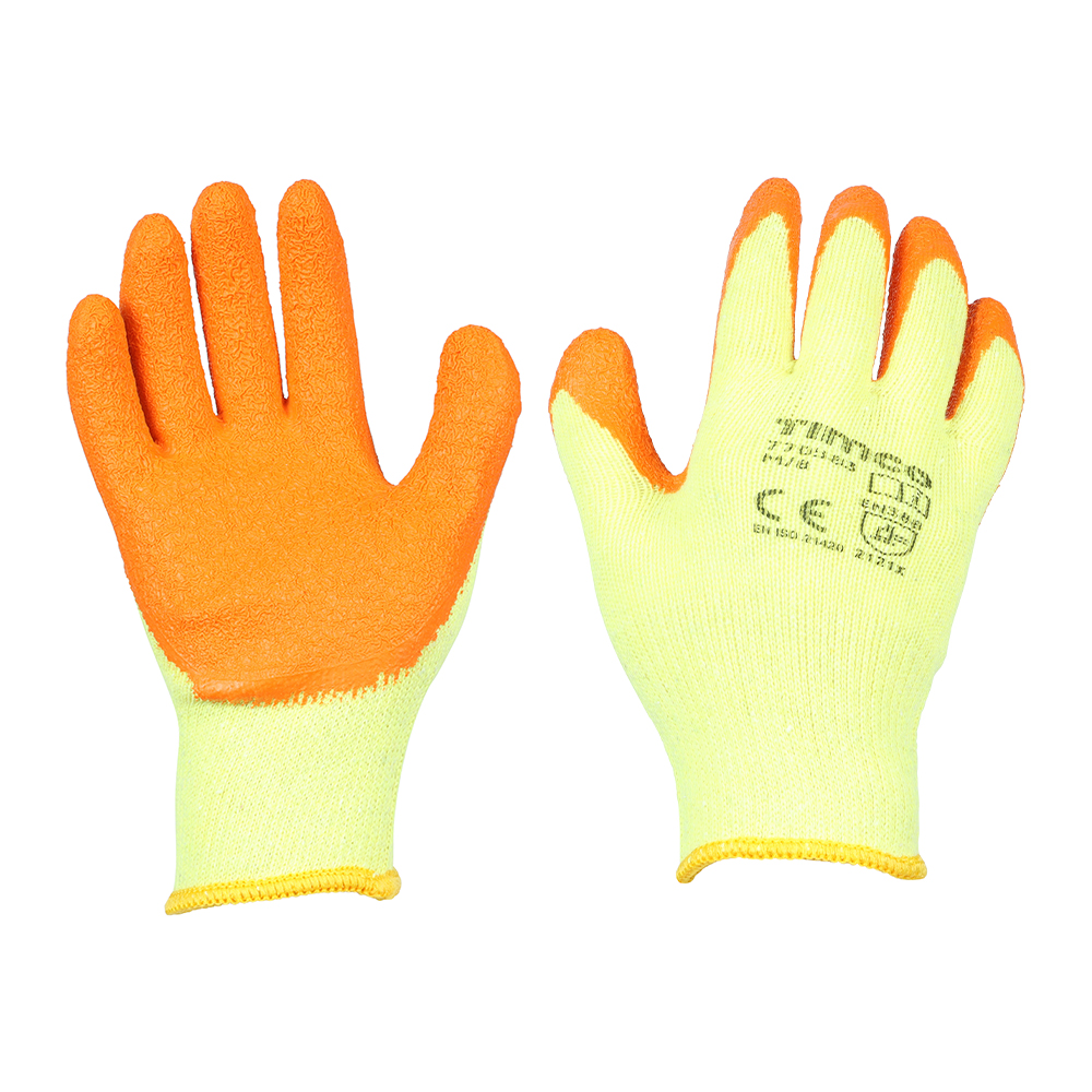 Eco Grip Crinkle Latex Coated Polycotton Gloves Multi Pack - Medium