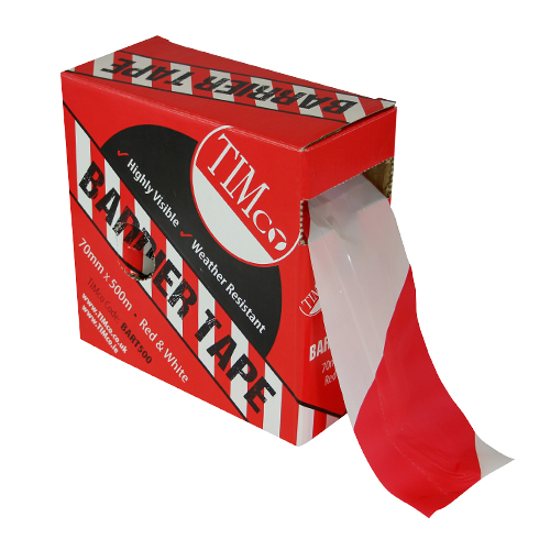 Barrier Tape Red & White - 500m x 70mm