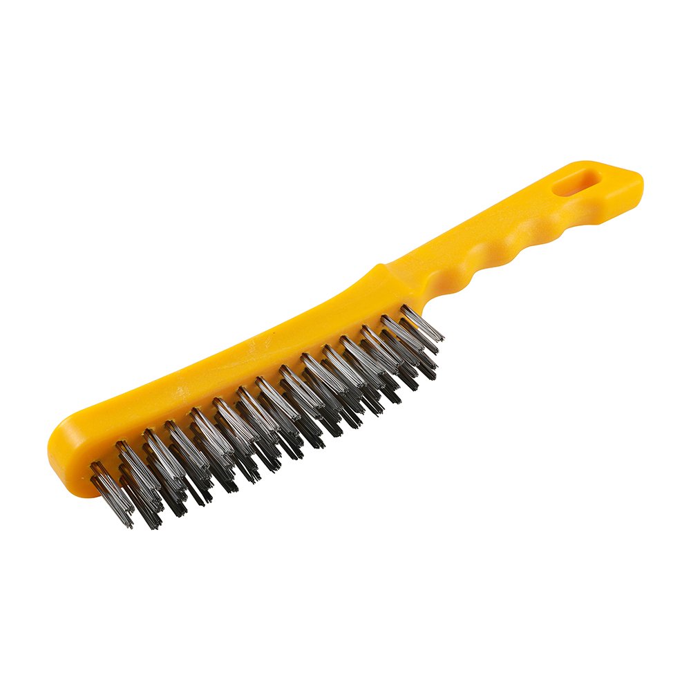 Plastic Handle Wire Brush - 4 Rows