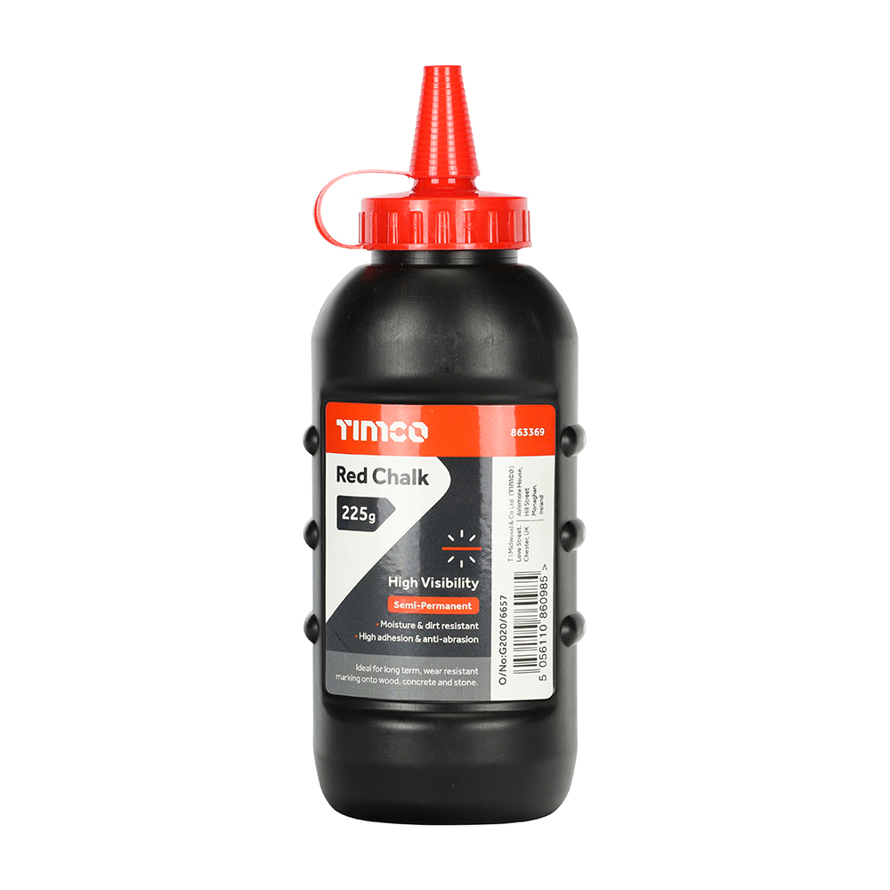 Red Chalk, Builders String Line, Surveyors Marker, Red Powder - 225g