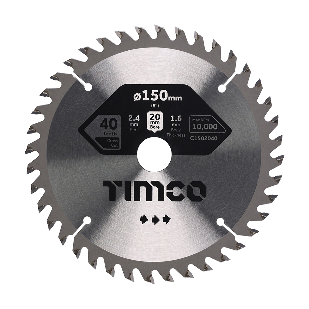Circular Saw Blade Trimming/Crosscut Medium/Fine - 150 x 20 x 40T
