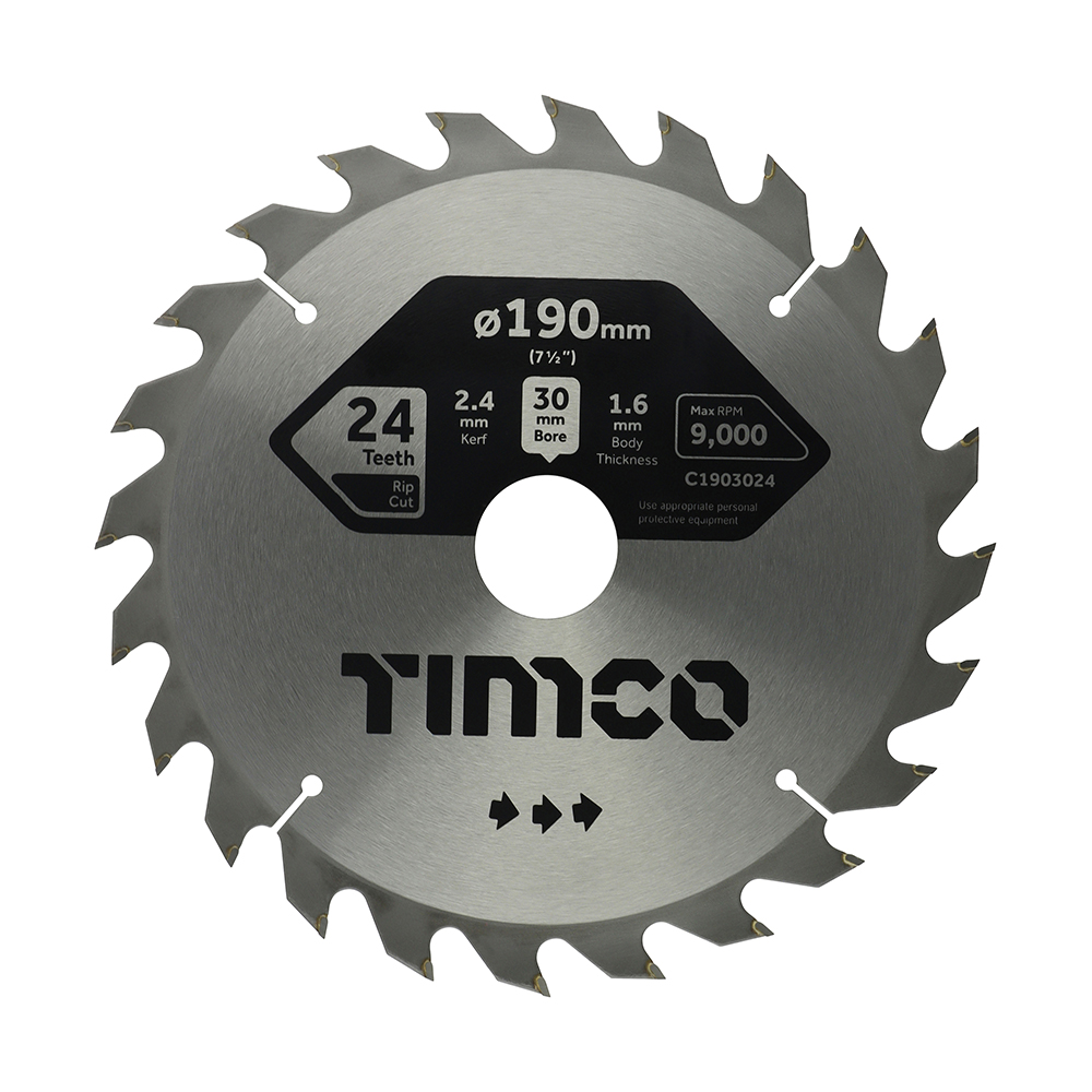 Circular Saw Blade General Purpose Coarse/Medium - 190 x 30 x 24T