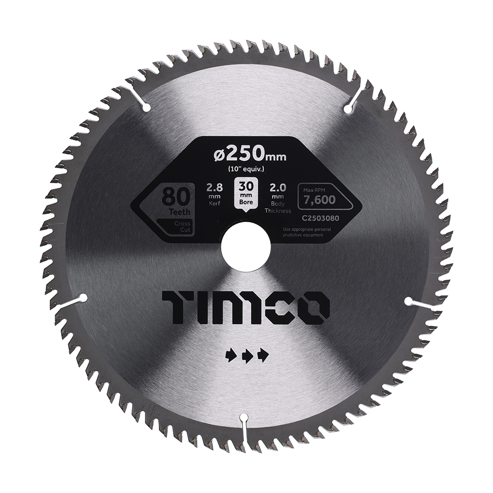 Circular Saw Blade Fine Trim/Finishing Extra Fine - 250 x 30 x 80T