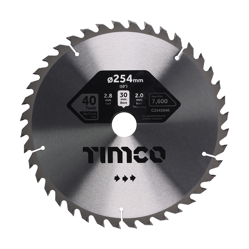 Circular Saw Blade Combination Medium - 254 x 30 x 40T