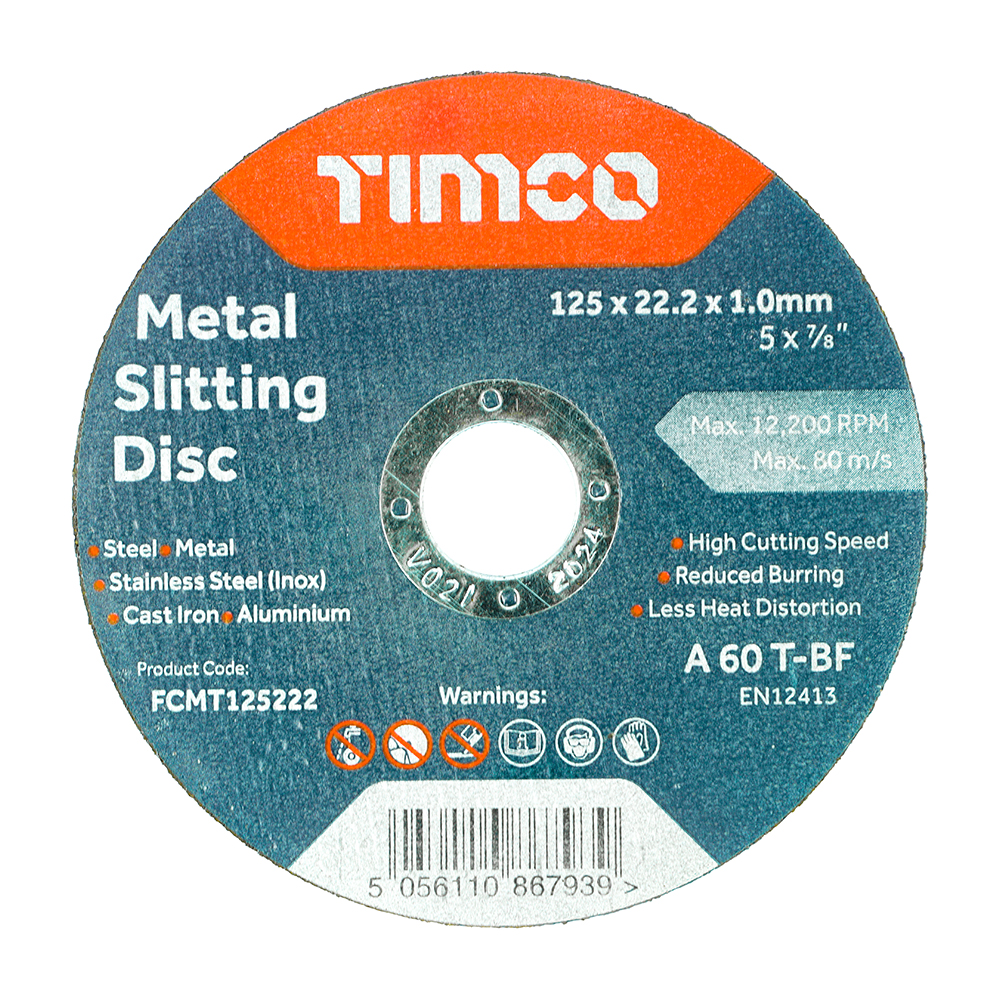 B/Abrasive Flat Wheel Inox - 125 x 22.2 x 1.0