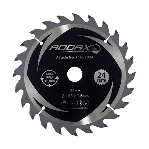 Handheld Cordless Circular Saw Blade - 165 x 20 x 24T