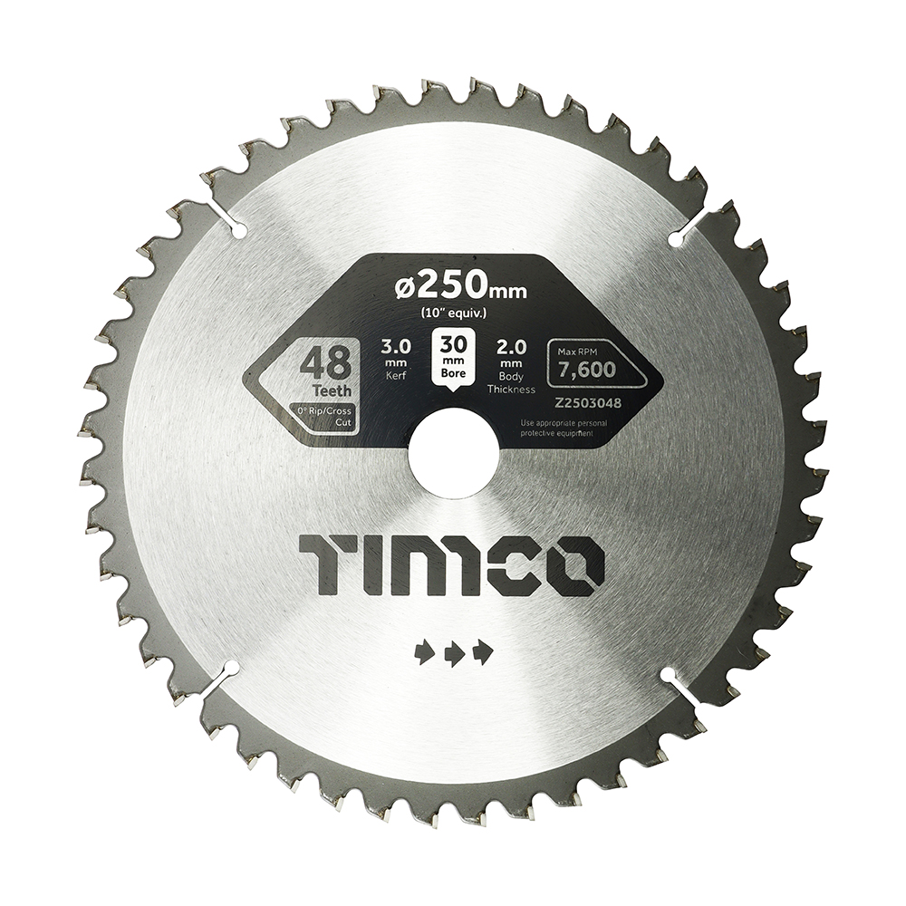 0Â° Mitre Saw Blade - 250 x 30 x 48T