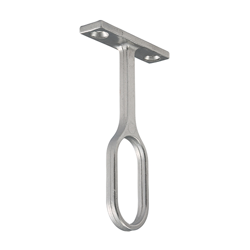 Centre Bracket For Oval Tube Polished Chrome - 30 x 15