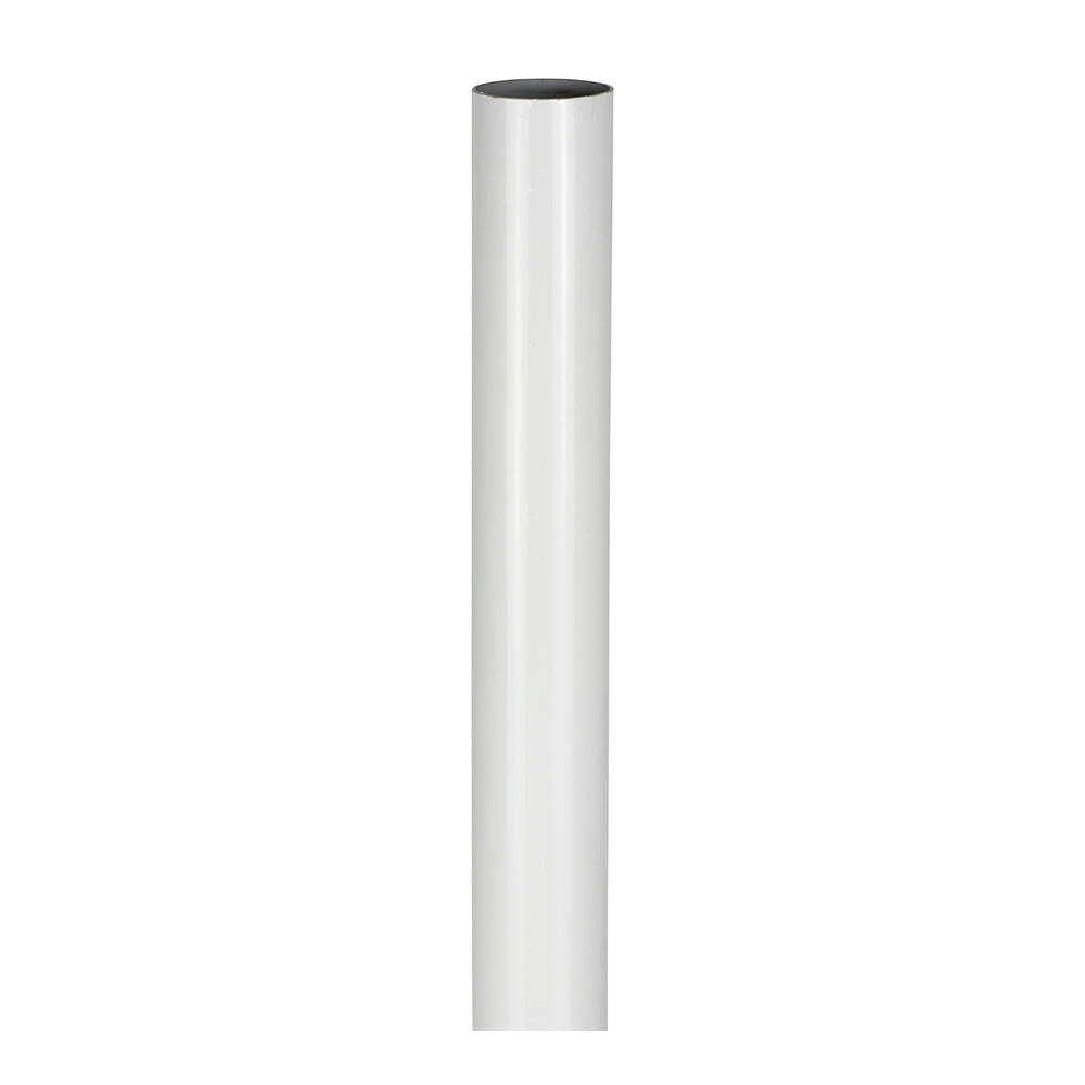 Wardrobe Rail Round White - 25 x 2500