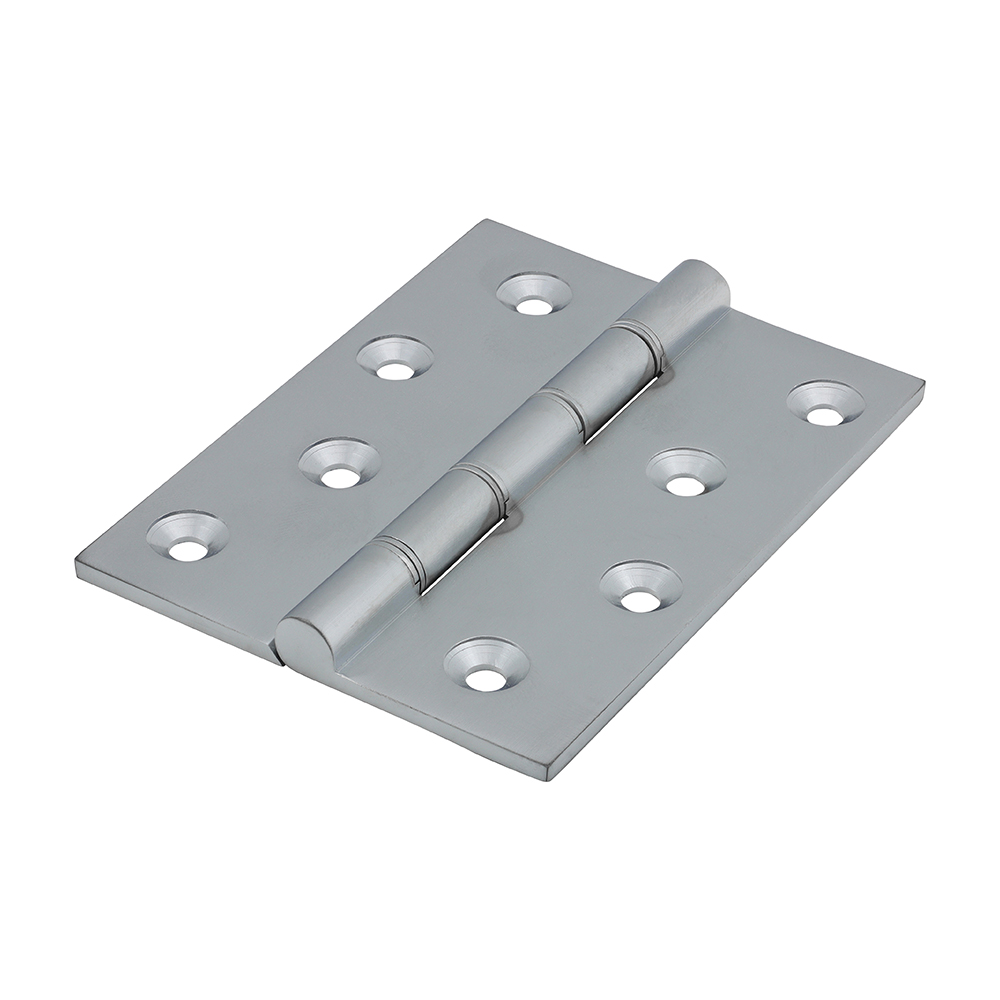 Double Stainless Steel Washered Brass Hinges Satin Chrome - 102 x 75