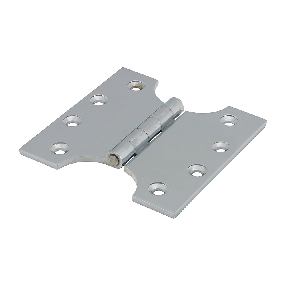 Parliament Brass Hinges Polished Chrome - 102 x 100
