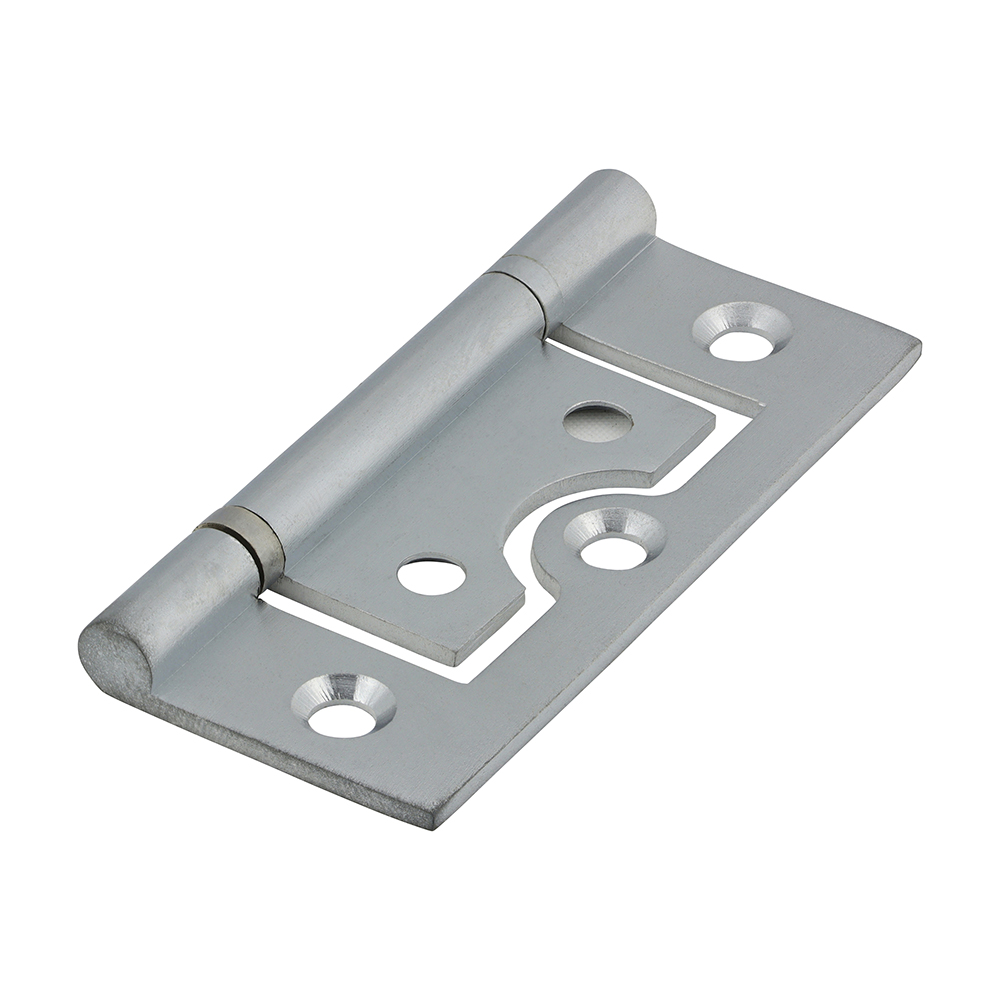 Plain Bearing Flush Brass Hinges Satin Chrome - 60 x 41