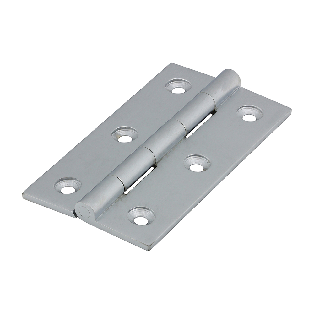Solid Drawn Brass Hinges Satin Chrome - 75 x 40