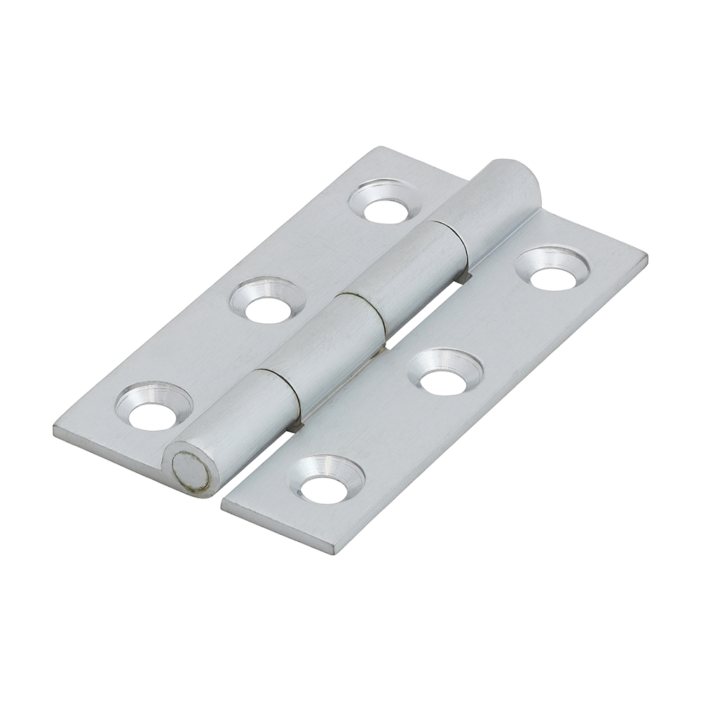 Solid Drawn Brass Hinges Satin Chrome - 50 x 28
