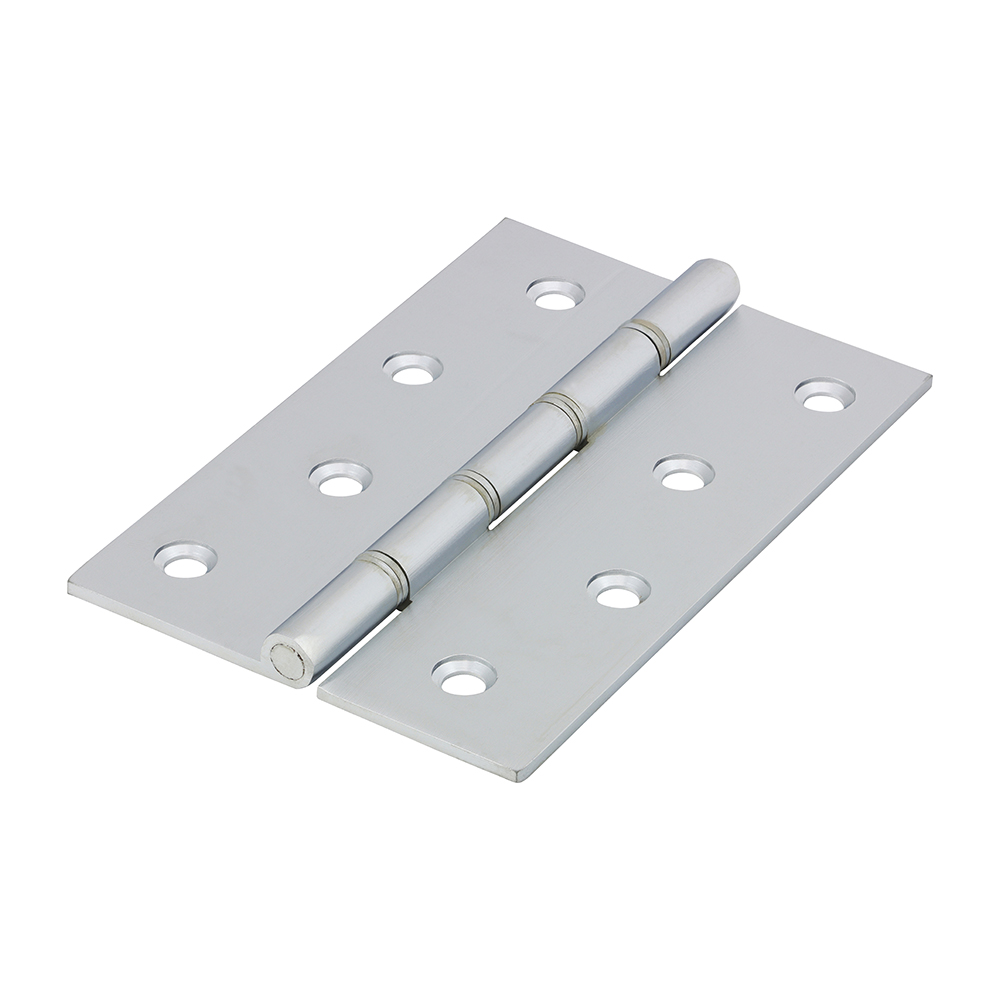 Double Washered Brass Hinges Satin Chrome - 102 x 67
