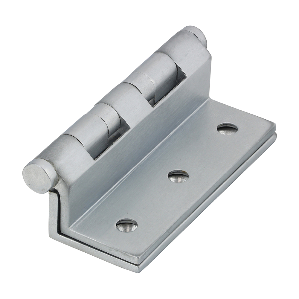 Cranked Ball Race Brass Hinges Satin Chrome - 64 x 55