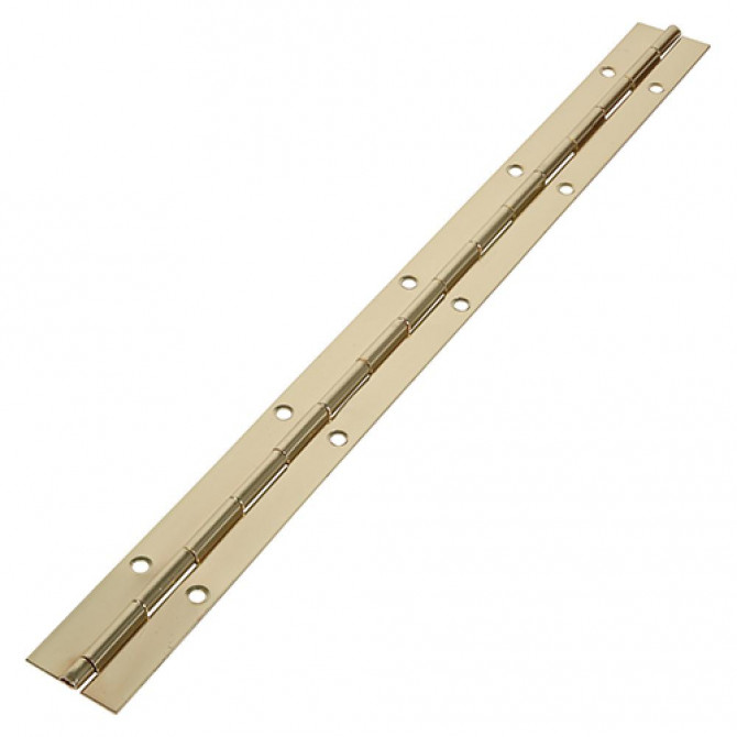 Piano Hinges Steel Electro Brass - 1800 x 25