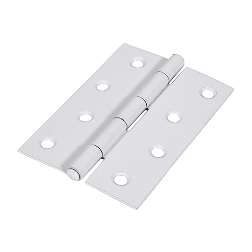 Butt Hinges Fixed Pin (1838) Steel White - 100 x 70
