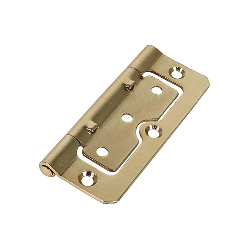 Hurlinge Hinges Fixed Pin (104) Steel Electro Brass - 101 x 66