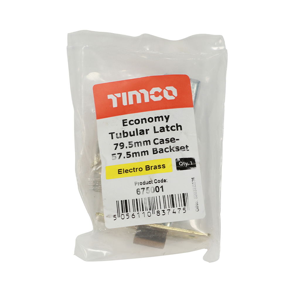 Economy Tubular Latch Electro Brass - 79.5mm
