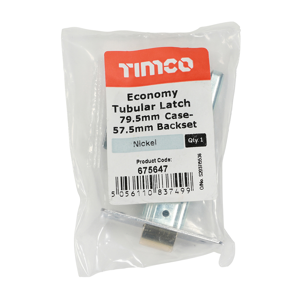 Economy Tubular Latch Nickel - 79.5mm