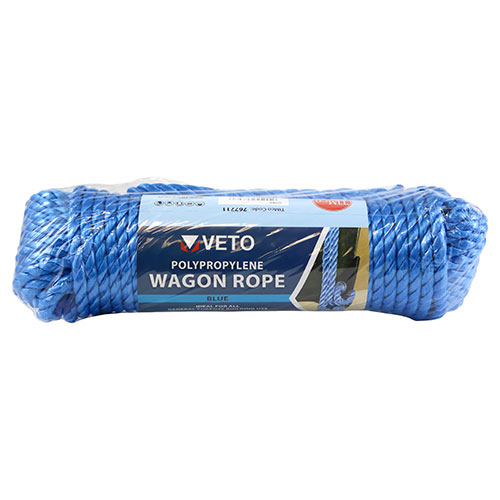 Blue Polypropylene Wagon Rope - 9mm x 27m
