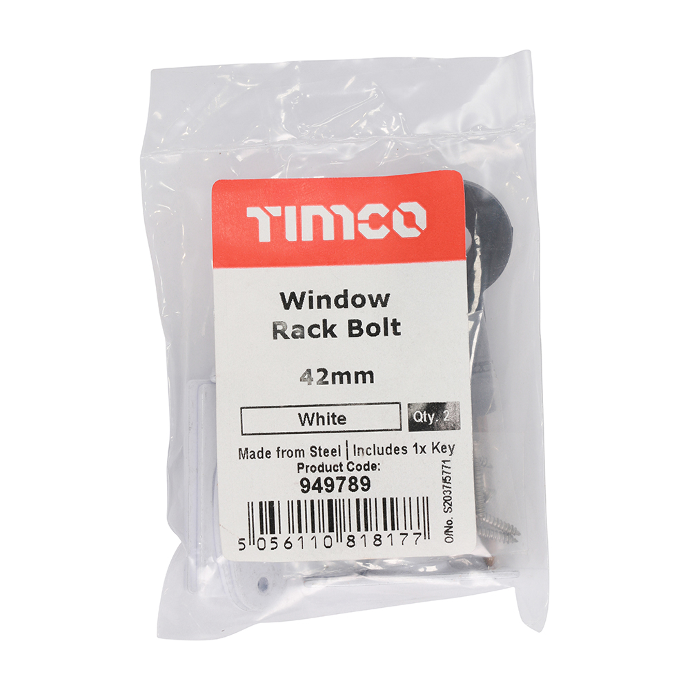 Window Rack Bolts White - 42mm