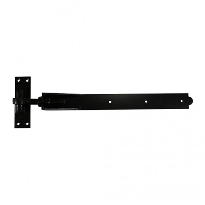 Adjustable Band & Hook on Plates Hinges Black - 450mm