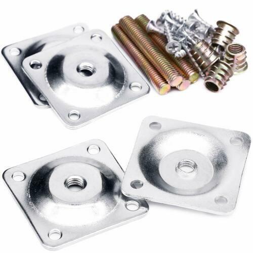 Adjustable Band & Hook on Plates Hinges Black - 750mm