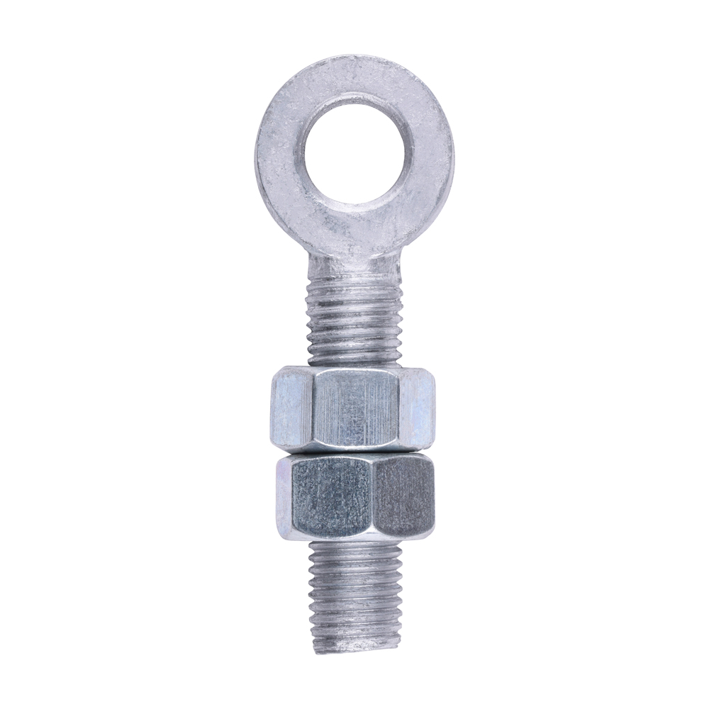 Adjustable Gate Hinge Eyes with Nuts Hot Dipped Galvanised - M19 x 100