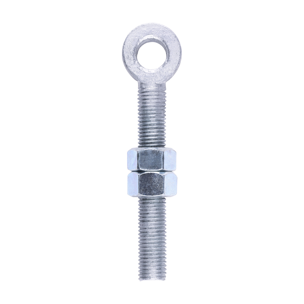 Adjustable Gate Hinge Eyes with Nuts Hot Dipped Galvanised - M19 x 150
