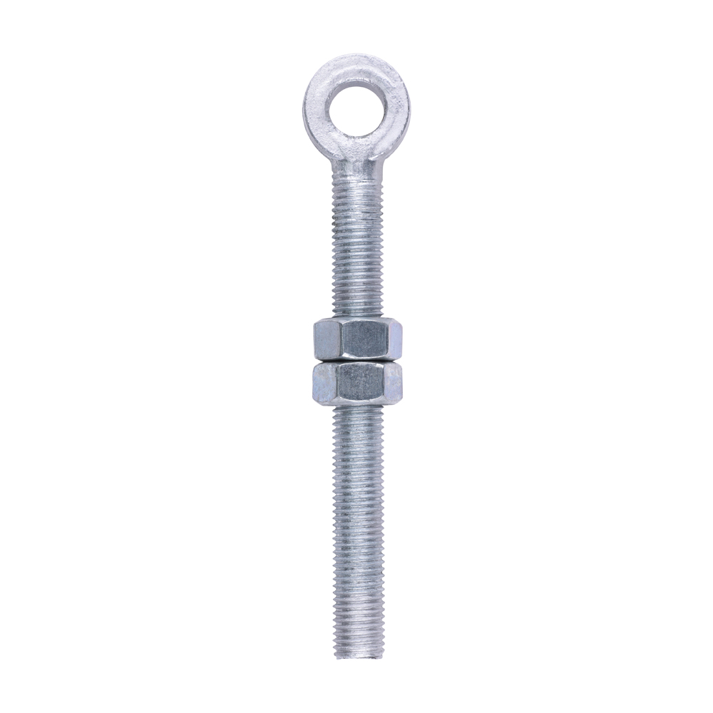 Adjustable Gate Hinge Eyes with Nuts Hot Dipped Galvanised - M19 x 200
