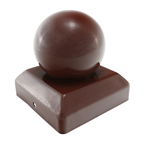 Ball Fence Post Cap Oxide Red - 50mm
