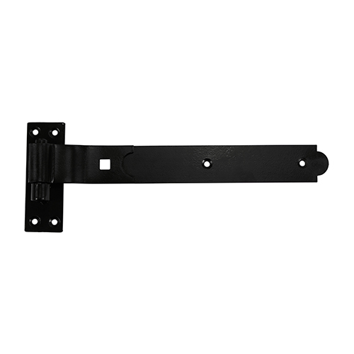 Cranked Band & Hook On Plates Hinges Black - 350mm