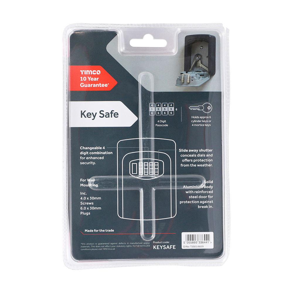 Water Resistant Combination Key Safe - 120 x 85 x 40