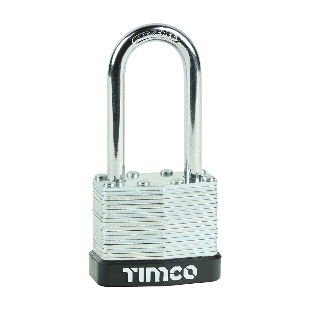 Laminated Padlock - Long Shackle - 40mm