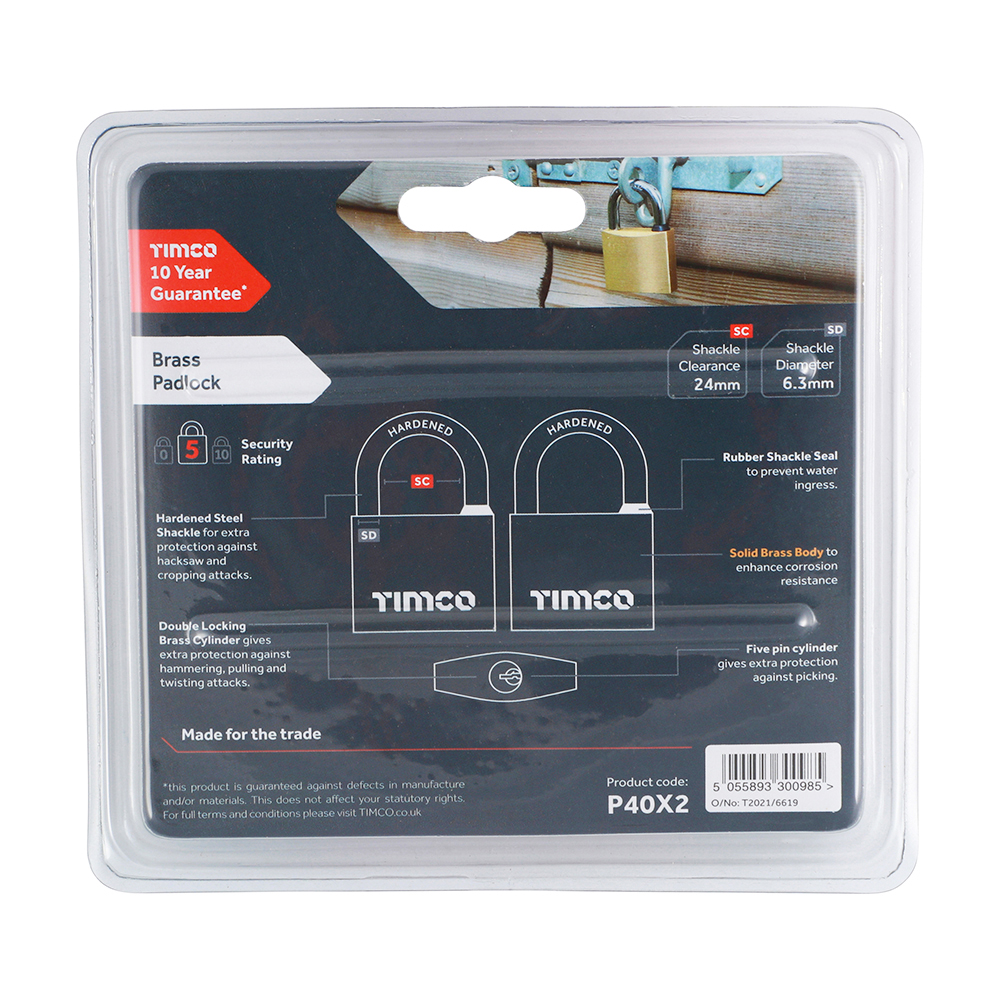 Brass Padlock - 40mm