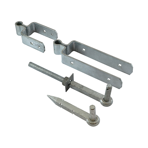 Standard Double Strap Gate Hinge Set Hot Dipped Galvanised - 450mm