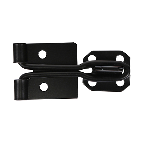 Hasp & Staple Wire Pattern Black - 4"