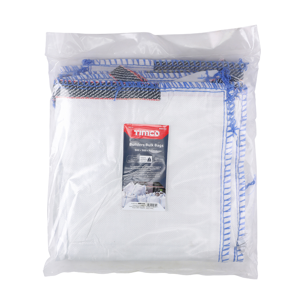 Builders Bulk Bags 1000 kg / 1 Tonne - 900 x 900 x 800mm