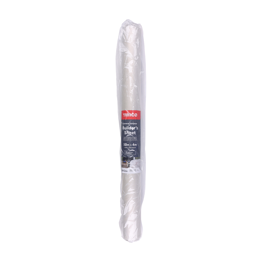General Purpose Builders Plastic Sheets - 50m x 4m